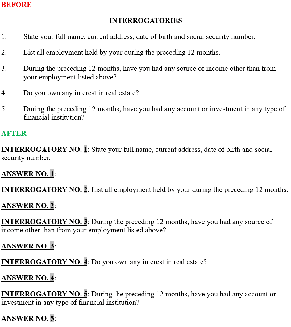 Discovery Generator converts lists to question and answer format