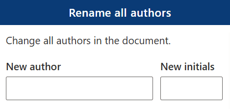 Screenshot showing how to rename all authors in the renaming module